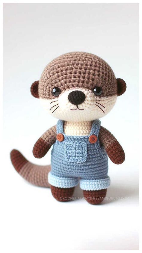 Amigurumi Otter Crochet Free Pattern Amigurumi Patterns, Amigurumi Otter, Crocheted Fish, Otter Crochet, Crochet Fish Patterns, Free Crochet Amigurumi Patterns, Fish Ideas, Crochet Amigurumi Patterns, Free Crochet Amigurumi