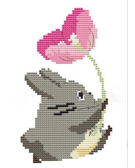 Totoro Cross Stitch Pattern, Cross Stitch Studio Ghibli, Ghibli Embroidery Pattern, Ponyo Cross Stitch, Hello Kitty Cross Stitch Patterns, Totoro Alpha Pattern, Studio Ghibli Cross Stitch Pattern, Ghibli Cross Stitch Pattern, Pixel Art Ghibli