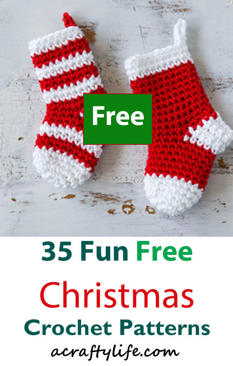 free Christmas crochet patterns Amigurumi Patterns, Crochet Ornaments Christmas Easy Diy, Crochet Christmas Stocking Ornament Free Pattern, Diy Christmas Stockings Ideas Free Crochet, Crocheted Christmas Ideas, Crocheted Christmas Ornaments Patterns, Cute Christmas Crochet Free Pattern, Free Crochet Patterns For Christmas Ornaments, Crochet Christmas Ornament Free Pattern