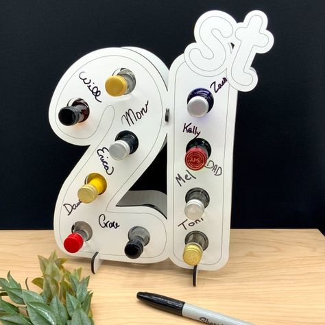 Alcohol Stand, 21st Birthday Gifts For Guys, Liquor Bottle Holder, Birthday Alcohol, 21st Birthday Themes, 21 Birthday Party Decorations, 21 Party, 007 Casino Royale, Guys 21st Birthday