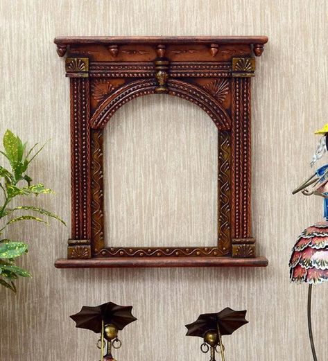 Antique Mirror Frame, Copper Wood, Wood Wall Sculpture, Wooden Wall Panels, Wood Wall Mirror, Metal Wall Hangings, Mdf Frame, Photo Frame Wall, Hand Painted Walls