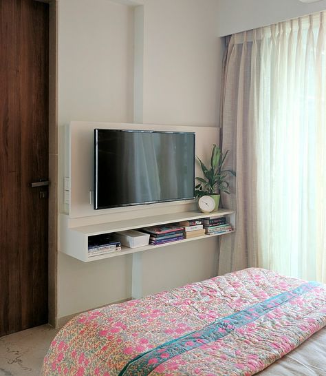 11 Terrific TV Unit Ideas • One Brick At A Time Room Ideas With Tv Bedroom, Bedroom Tv Unit Decor, Small Wall Tv Unit Design For Bedroom, Compact Tv Unit For Bedroom, Tv Wall Ideas Bedroom Small Spaces, Television In Bedroom Ideas, 32 Inch Tv In Bedroom, Small Bedroom Tv Unit Design, Tv Wall In Bedroom Ideas