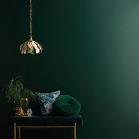 Interior Wall Paint | Dunelm Burgundy Room, Green Walls Living Room, Dark Green Walls, Decoration Restaurant, Living Room Green, Green Rooms, Bedroom Green, Move It, Bottle Green