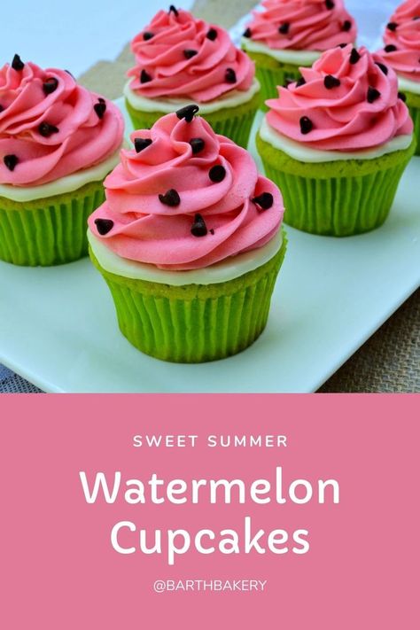 Watermelon Theme Birthday Cake, Cocomelon Party Desserts, Watermelon Flavored Cupcakes, Coco Melon Birthday Food Ideas, Watermelon Cake Ideas 1st Birthdays, Watermelon Theme Cupcakes, Birthday Cake Watermelon, Watermelon Themed Party Food, Cocomelon Cake And Cupcakes