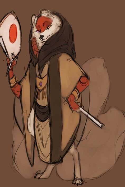 Sikh fox kitsune rogue trickster arctic fox dnd Arctic Fox Fursona, Dnd Fox Character, Humblewood Character, Dnd Kitsune, Fox Person, Fox Character Design, Arctic Fox Art, Cool Mythical Creatures, Kitsune Art