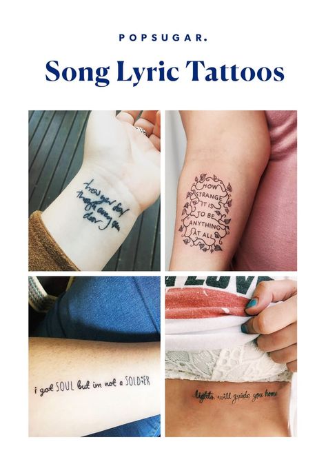 Lyrics Tattoos For Women, Meaningful Song Lyric Tattoos, Tattoo Song, Music Lyric Tattoos, Brand New Lyrics, Song Lyric Tattoos, Tats Ideas, Brand New Tattoos, Song Tattoos