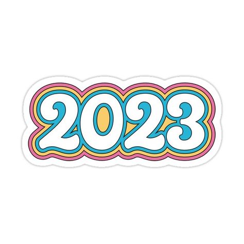 Decorate laptops, Hydro Flasks, cars and more with removable kiss-cut, vinyl decal stickers. Glossy, matte, and transparent options in various sizes. Super durable and water-resistant. 2023 happy new year rainbow Print Stickers Aesthetic, Happy New Year Stickers, Pineapple Birthday Party, Stickers Disney, 2022 Happy New Year, 2023 Happy New Year, Disney Diy Crafts, Graduation Stickers, Yearbook Design