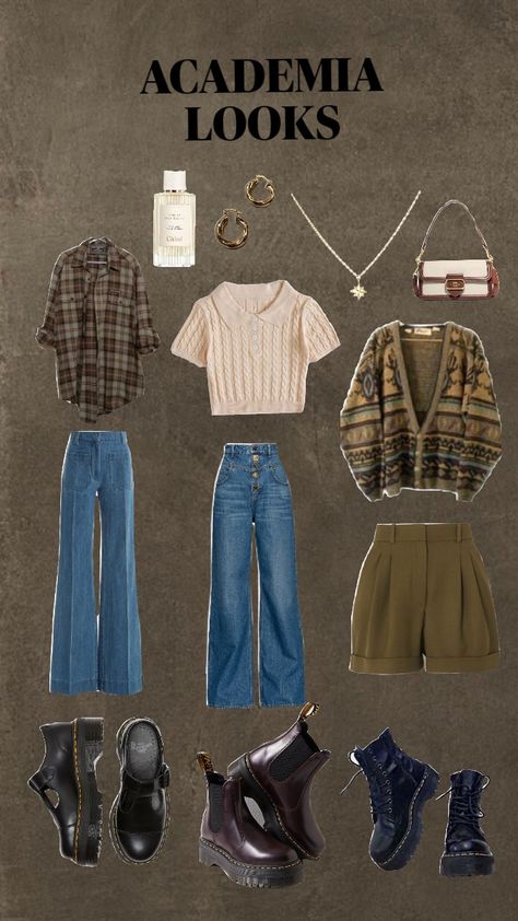 #lookbook #outfit #ootd #academia #darkacademia #fyp #brown Couture, Dark Academia Outfit Jeans, Writer Academia Aesthetic Outfits, Summer Outfits Academia, Brown Grunge Outfit, Dark Academia Casual Outfit, Summer Light Academia Outfits, Spring Academia Outfits, Marauders Outfit Aesthetic