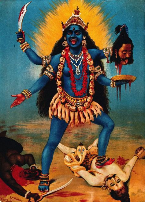 Hinduism's Kali is the feminist icon the world desperately needs — Quartz Kali Mantra, Maa Kali Images, Ravi Varma, Raja Ravi Varma, Kali Hindu, Indian Goddess Kali, Mother Kali, Kali Mata, Kali Ma