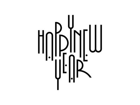 Happy New Year glyphs type design illustration typedesign faelpt typography Happy New Year Typography Design, Happy New Year Font Design, Happy New Year Illustration Design, Happy New Year Font, Happy Typography, Happy New Year Typography, New Year Typography, New Year Illustration, Happy New Year Design