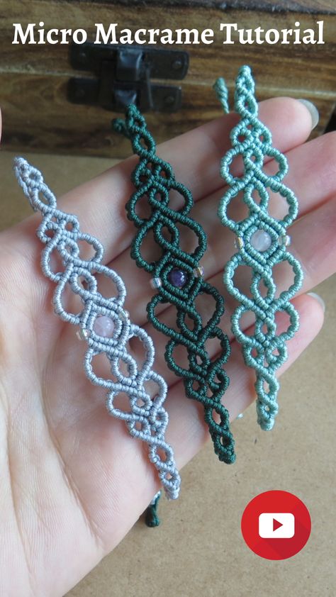 Micro Macrame Pendant, Diy Knotted Bracelet, Micro Macrame Patterns, Macrema Bracelet, Macrame Patterns Bracelet, Reverse Double Hitch Bracelet Tutorial, Micro Macrame Necklace Tutorial, Macrame Jewellery Tutorial, Diy Macrame Jewelry Tutorials