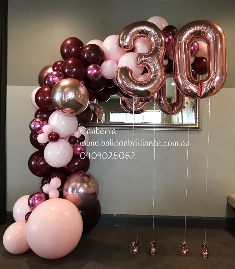 So happy you loved your arch Harriet.  Thank you for the Daphne.  My house smells devine and Daphne will always remind me of my birthday too now 💖 . . . #organicarch #halfarch #balloonnumbers #rosegoldnumbers #30thbirthdayballoons #canberra #canberraballoons #canberralife #visitcanberra #canberraevents #canberraflorist #balloonscanberra #BalloonBrilliance 21 Birthday Color Scheme, 30th Birthday Ideas Decorations, 30th Birthday Colour Themes, Birthday Balloon Color Schemes, 40th Birthday Color Schemes, 30th Birthday Color Scheme, 21st Birthday Color Schemes, 35th Birthday Ideas For Her Decorations, Birthday Party Color Schemes
