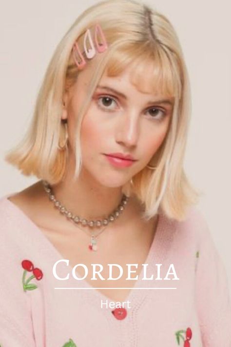 Cordelia Meaning, Cordelia Name, Edgy Names, Romantic Girl Names, Heart Character, Name Aesthetic, Female Character Names, Elegant Names, Best Character Names