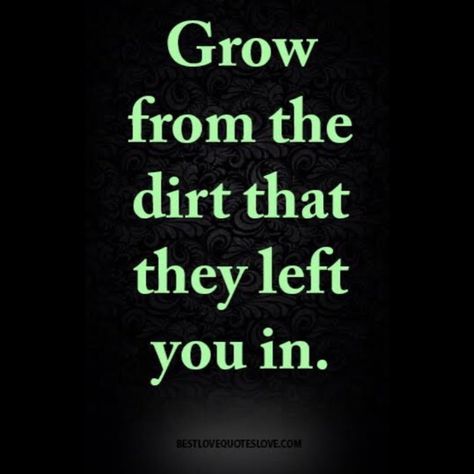 Grow from the dirt that they left you in  •••••••••••••••••••••••••••••••••••••••••••••••• #love…” In Love Quotes, Spirituality Quotes, Fonts Quotes, Quotes Friends, Ex Quotes, They Left, Boss Life, Beauty Inspo, Spiritual Life