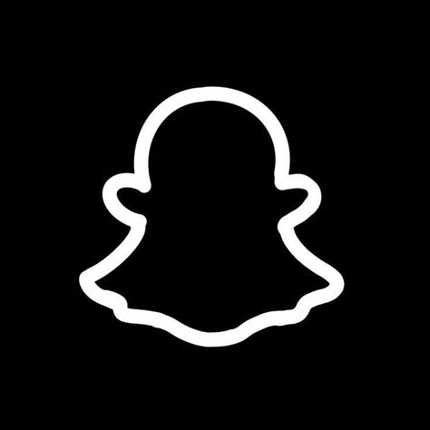 Dark Snapchat Icon, Black And White App Icons Snapchat, Iphone Snapchat, Icones Do Iphone, Snapchat Logo, Mobile App Icon, Snapchat Icon, Zestaw Ikon, Application Iphone