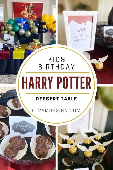 Head on over to Hogwarts and enjoy Honeyduke's Sweet Shoppe on the way! These Harry Potter Dessert Table ideas are sure to impress. Harry Potter Dessert Table, Harry Potter Desserts, Hogwarts House Colors, Birthday Dessert Table, Hawiian Party, Unique Birthday Party Ideas, Dessert Table Ideas, Every Flavor Beans, Dessert Table Birthday