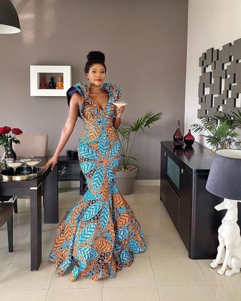 #AnkaraStylesWeLove: Issue 113 | An AsoEbiBella x BN Style Collab | BN Style Long Flare Gown, Full Flare Gown, African Formal Dress, African Print Wedding Dress, African Gowns, Dress African Print, African Party Dresses, Full Gown, Dress Ankara