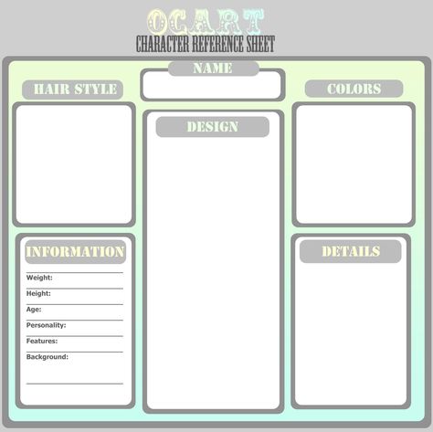 Character Reference Template, Character Creation Sheet, Character Profile Template, Oc Template, Character Sheet Template, Profile Template, Character Reference Sheet, Art Style Challenge, Character Template