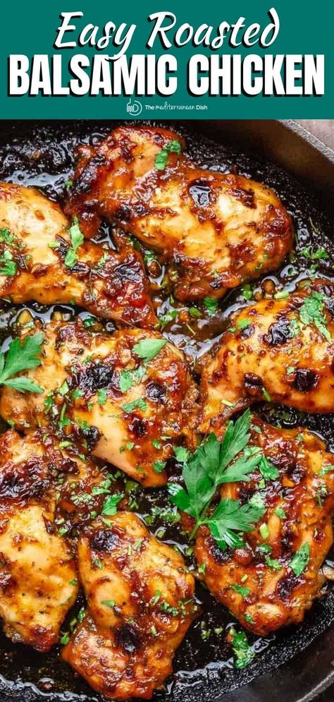 Italian Baked Chicken Breast, Easy Balsamic Chicken, Baked Balsamic Chicken, Balsamic Chicken Marinades, Balsamic Chicken Thighs, Honey Balsamic Chicken, Balsamic Chicken Recipes, Balsamic Marinade, Balsamic Glazed Chicken