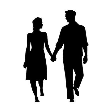 Flat design couple holding hands silhoue... | Free Vector #Freepik #freevector #couple-silhouette #couple-illustration #relationship #love-illustration Couple Holding Hands Silhouette, Holding Hands Silhouette, Hands Silhouette, Walking Silhouette, Holding Hands Drawing, Silhouette Couple, Couple Vector, People Holding Hands, Theater Poster