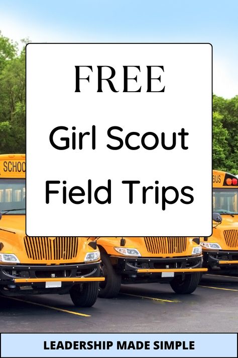 Free Girl Scout field trips Scout Fundraising Ideas, Cadette Girl Scout Badges, Girl Scout Brownies Meetings, Girl Scout Brownie Badges, Girl Scout Bridging, Girl Scout Troop Leader, Girl Scouts Cadettes, Scout Mom, Girl Scout Badges
