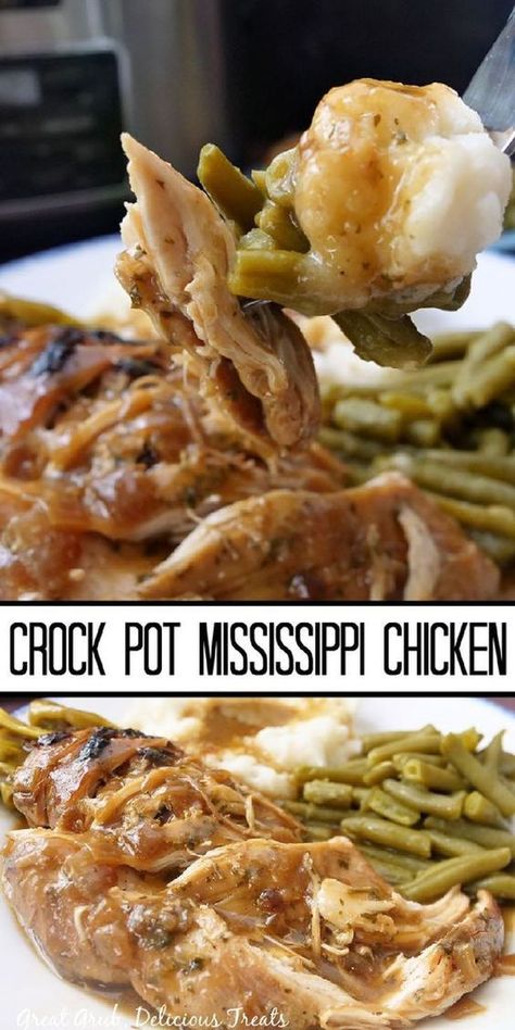 Chicken Pepperoncini, Crock Pot Mississippi Chicken, Mississippi Chicken, Pepperoncini Peppers, Easy Crockpot Dinners, Mississippi Pot Roast, Plat Simple, Chicken Crockpot, Crockpot Dishes