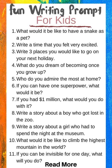 4th Grade Writing Prompts : Fun, Creative & Thoughtful - Kids n Clicks 4th Grade Writing Prompts, Summer Writing Prompts, Homeschool Writing Prompts, Creative Writing Worksheets, Fourth Grade Writing, Christmas Doors, Narrative Writing Prompts, Fun Writing Prompts, Fun Writing Activities