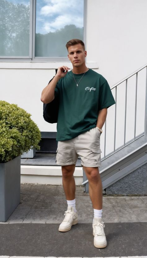 Mens Outfits Summer, Summer Outfit Men, Men Summer Outfit, Summer Fits Men, Wardrobe Men, Aesthetic Man, Mens Street Style Summer, Man Aesthetic, Men Tees