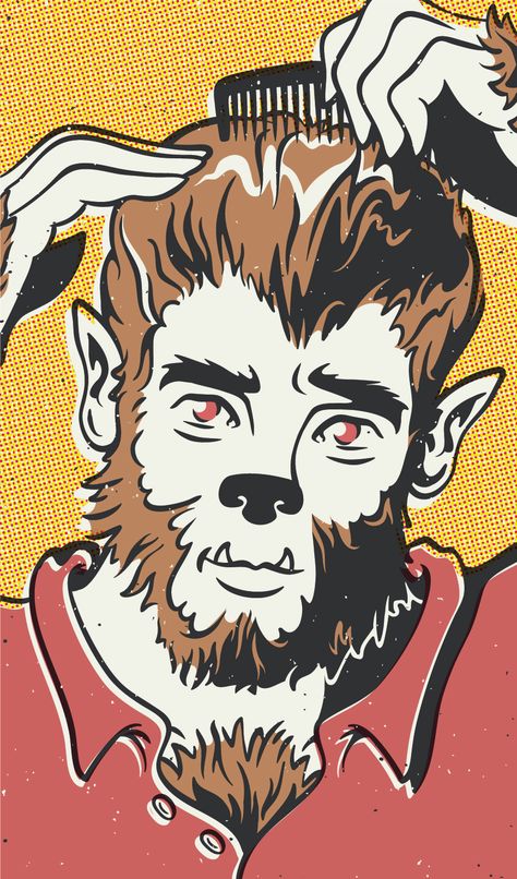 Werewolf! Are you a Zombie, Vampire, Werewolf or Devil? Find out with our fun Halloween Personality Quiz: https://quiz.visualdna.com/halloween Vintage Horror, Desenhos Halloween, Monster Prom, Werewolf Art, Ange Demon, Monster Mash, Universal Monsters, Classic Monsters, Creatures Of The Night