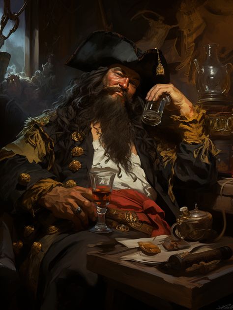 Trending wallpaper supervised By ThetaCursed, License: CC BY-NC 4.0 Pirate Romance Art, Werewolf Pirate, Dnd Ship, Pirate Artwork, Pirate Dnd, Male Pirate, Tresure Island, Pirate Drinks, Pirate Ship Art