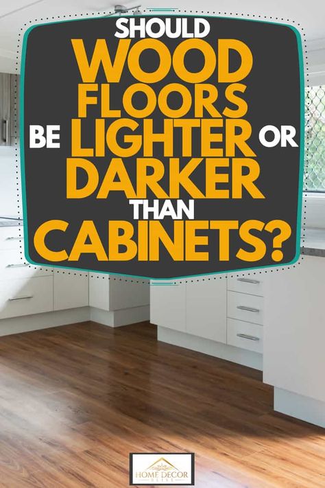 Darker Wood Floors Kitchen, Dark Wood Floors With Oak Cabinets, Dark Wood Floors Light Wood Cabinets, Kitchen Design Wooden Cabinets, Dark Wood Cabinets Light Wood Floor, Light Wood Cabinets Dark Floors, Staining Oak Cabinets Lighter, 2024 Wood Floor Trends, Flooring That Goes With Oak Cabinets