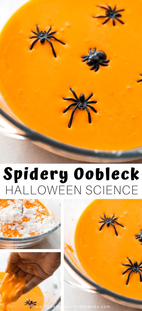 Halloween Oobleck - Little Bins for Little Hands Halloween Oobleck, Boo Brunch, Playgroup Themes, Halloween Experiments, Oobleck Recipe, Easy Playdough, Halloween Stem Activities, Spooky Science, Halloween Science Experiments