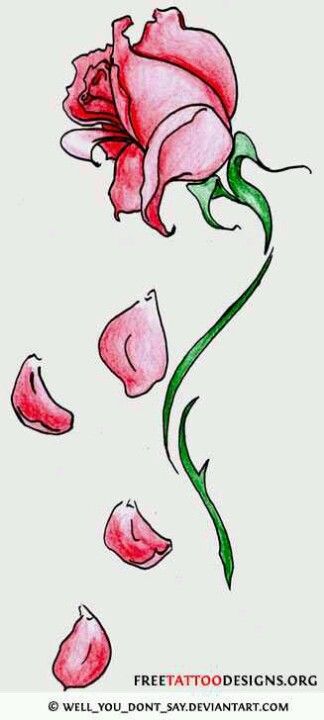 I would like this on my side with an initial on each fallen petal representing loved ones lost in my life. Beauty And The Beast Rose Drawing, Rose Petals Drawing, Beauty And The Beast Rose Tattoo, Beauty And The Beast Tattoo, Deco Disney, Finger Tats, Hijau Mint, Flower Tattoo Back, Tattoo Rose