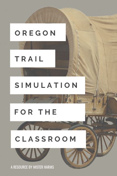 OREGON TRAIL CLASSROOM SIMULATION — misterharms.com Oregon Trail Activities, History Homeschool Curriculum, History Lesson Plans, Westward Expansion, 4th Grade Social Studies, 5th Grade Social Studies, The Oregon Trail, Homeschool Social Studies, Social Studies Middle School