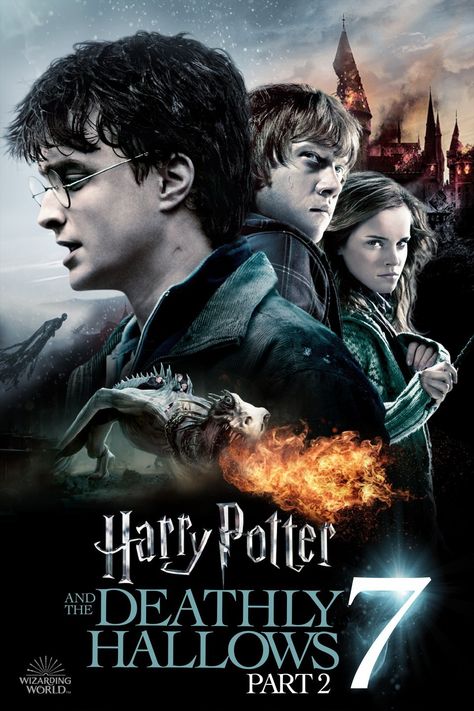 Ron E Hermione, Harry Potter Movie Posters, Film Harry Potter, Deathly Hallows Part 2, Harry Potter Poster, Harry Potter Deathly Hallows, The Deathly Hallows, Lord Voldemort, Movie Covers