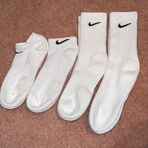 New Without Tags. Came From Random Packs Of Nikes Socks I’ve Bought And Never Got Around To Wearing, Kinda Piled Or Dusty From Poor Drawer Storage #76 High Top Nike Socks, Handball, Nike Socks Long, Low Nike Socks, Black Nike Outfit Women, Shoes With Nike Socks, White Nike Socks Aesthetic, Nike Socks Girl, Short Nike Socks
