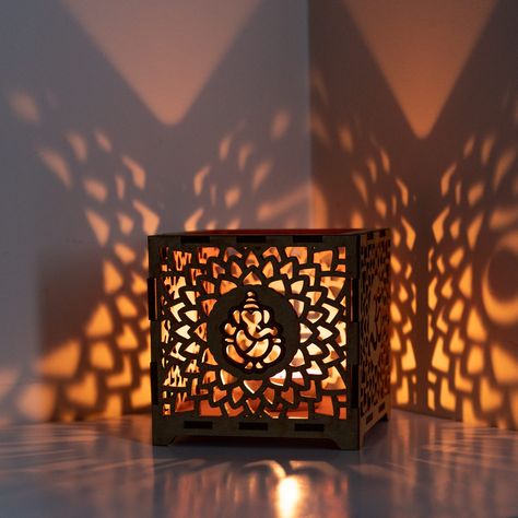 Stationary Holder, Wooden Lantern, Electric Candles, Diwali Celebration, Wooden Lanterns, How To Make Lanterns, Diwali Gifts, Candle Box, Sustainable Gifts