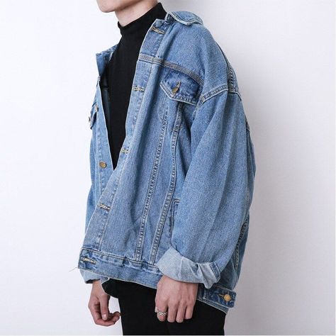 [PaidAd] 36 Top Oversized Denim Jacket Outfit Guides You'll Want To Use Immediately #oversizeddenimjacketoutfit Denim Jackets Men, Jean Jacket Outfits Men, Oversized Denim Jacket Outfit, Jaket Denim, Street Style Casual, Mens Coat, Denim Men, Retro Coat, Jean Jacket Outfits