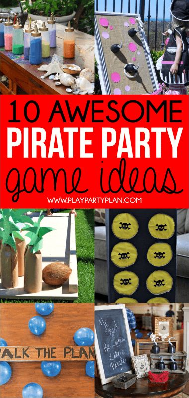 Awesome pirate party games including ones you can setup yourself, free printable ones, and more! Love all of these cute party ideas! Pirate Party Ideas For Kids, Kids Pirate Party Games, Pirate Themed Games, Pirate Birthday Games, Pirate Games For Kids, Pirate Hat Crafts, Pirate Party Ideas, Pirate Food, Party Ideas Food