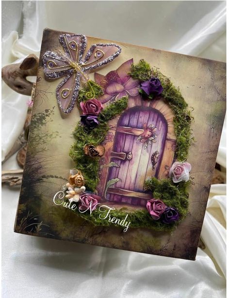 Forest Fantasy Wedding, Enchanted Forest Decorations, Fairy Journal, Wedding Books, Enchanted Forest Book, Book Junk Journal, Enchanted Forest Theme, Fairy Ideas, Journal Mixed Media