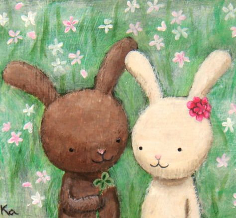 Croquis, Painting Bunny, Shabby Chic Green, Wild Bunny, Somebunny Loves You, Bear Paintings, Green Wall Decor, Bunny Painting, Illustration Cute