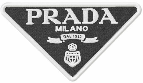 Prada Logo Art, Prada Logo Design, Embroidery Logo Brand, Prada Embroidery, Pottery Branding, Prada Cahier Bag, Chocolate Decor, Gucci Snake, Bullet Journal Lists