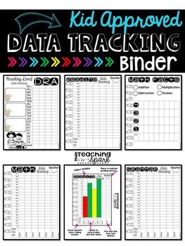 Organisation, Goal Tracking Sheets For Students, Data Binders For Students, Math Data Tracking For Students, Student Data Tracking Elementary, Data Portfolio, Student Data Folders, Graphing Project, Student Data Binders