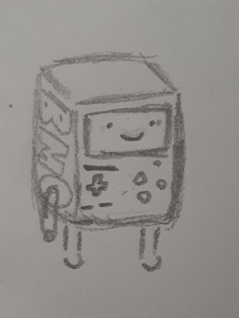 Bmo Adventure Time Doodle, Bmo Drawing Simple, How To Draw A Astronaut, Easy Mountain Drawing Simple, Adventure Time Easy Drawings, Drawing Cute Easy Doodles, Adventure Time Painting Easy, Adventure Time Template, Space Art Easy