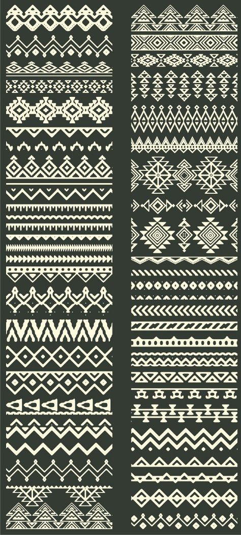 Pattern Tattoos, Geometric Pattern Tattoo, Aztec Motifs, Aztec Pattern Art, Tattoos Drawing, Starověký Egypt, Mexican Pattern, Armband Tattoos, Greek Pattern