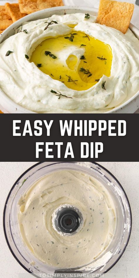 Essen, Appetizer Dips Cold, Feta Cheese Dip, Feta Bites, Whipped Feta Dip, Keto Chips, Greek Dip, Greek Appetizers, Feta Cheese Recipes