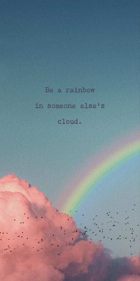 Tumblr, Rainbow Lockscreen Aesthetic, Rainbow In The Clouds, Rainbow Aesthetic Wallpaper Iphone, Rainbow Clouds Aesthetic, Rainbow Aesthetic Quotes, Rainbow Lockscreen, Rainbow Clouds Wallpaper, Rainbow Wallpaper Aesthetic