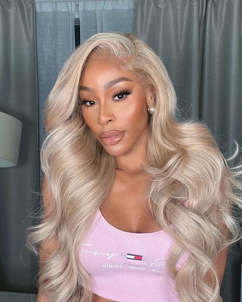 Ash Blonde Lace Front Wigs, Blonde Highlights Bob, Bombshell Curls, Grey Blonde, Ash Blonde Highlights, Blonde Lace Front Wigs, Silver Blonde, Ash Blonde Hair, Lace Front Wigs Human Hair