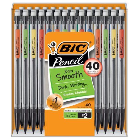 Bic Mechanical Pencils, Bic Pencils, Best Mechanical Pencil, Led Pencils, Pencil Sharpeners, College Care Package, Black Office, Standardized Testing, Pocket Notebook