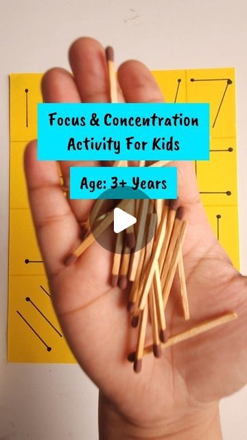 Shruti Jain ➡️ Mom Blogger on Instagram: "Your Kid Do Not Sit For Activities ?  Then this is for you!!  Discover the benefits of enhancing focus and concentration through a creative matchstick activity on paper.  Engage in pattern creation, maze designing, or building structures with matchsticks to not only sharpen the attention but also improve fine motor skills.  Explore the positive impact of these activities on mental focus and concentration, making them an enjoyable and effective way to boost cognitive abilities.  Materials:  1. Paper 📄 2. Sketchpen 🖊️ 3. Matchsticks 🪟  Discover engaging activities for kids with @diszshruti   #KidsActivities #FocusBuilding #QuickActivities #FunLearning #kidsactivitiesideas #activitiesfortoddlers #kidsactivityideas #nocostactivities #diyactivities # Crafts With Matchsticks, Attention Building Activities, Maze Game Design Ideas, Making Patterns Kindergarten, Games For Focus And Attention, Cognitive Skills Activities For Kids, Number Activity For Kindergarten, Perceptual Motor Activities, Focus Games For Kids